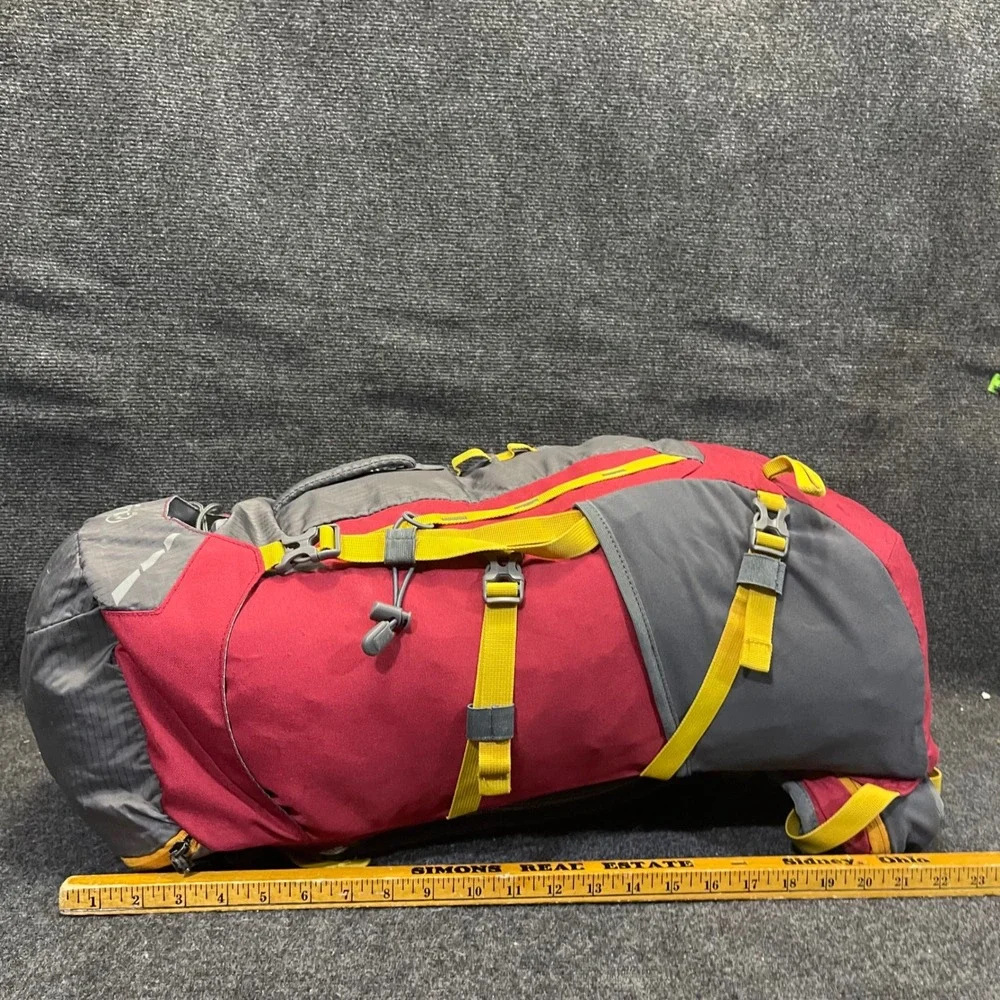 Magellan Outdoors 157542 Red/Grey 40L Technical Frame‎ Hiking Backpack Daypack